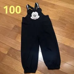 ディズニー　ミッキー　オーバーオール　ブラック