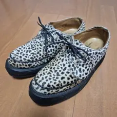 GEORGE COX8961UK8レオパードラバーソウル厚底ブーツ