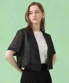 美品✨アナイ 24SS 定価4.7万 ブッチャーハーフスリーブジャケット 36