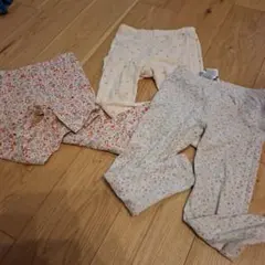 キッズ レギンス パンツ 3点セット 花柄 総柄のサムネイル