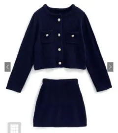 GRL グレイル ツイードニットジャケット×ミニスカートセットアップ dr761