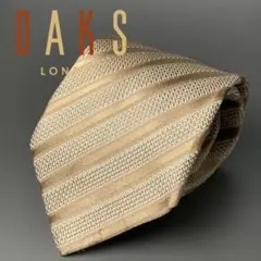 【極美品】DAKS ダックス ゴールド レジメンタルシルクネクタイ セレモニー