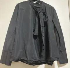 ZARA リボン付きブラウス　XSサイズ　ブラック