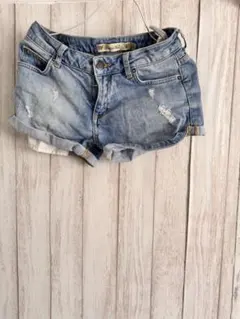 ZARA ダメージ加工 ショートパンツ EU34