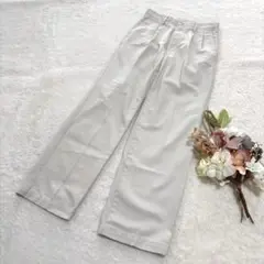 【ユニクロ】UNIQLO メンズ ツータックチノパンツ ベージュ S