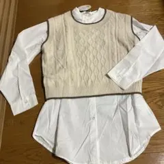 ニットベスト シャツ 2点セット