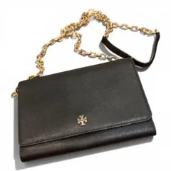 Tory Burch トリーバーチ　チェーンウォレット　ブラック　ショルダー