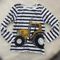 H&M エイチアンドエム 長袖Tシャツ 122/128 トラクター ボーダー子供