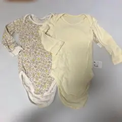 ユニクロ　ボディスーツ　ロンパース 90cm 長袖　花柄