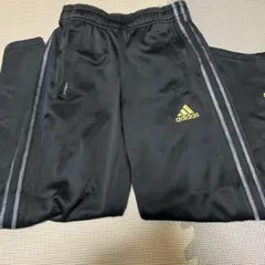 adidas 黒 ジャージパンツ ストライプ