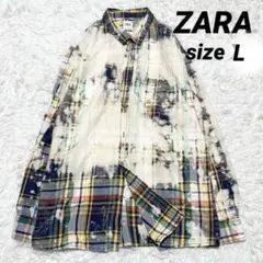 最終価格✨極美品✨ZARA アート柄 長袖シャツ size L