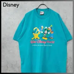 古着 USA製 ディズニーワールド 2000年 記念デザイン Tシャツ グリーン