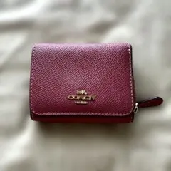 COACH 三つ折り財布 ピンク