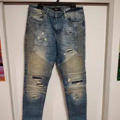 represent リプレゼント　スキニーデニム ライトブルー ダメージ加工