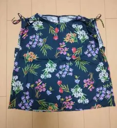 ブラウス　ボタニカル柄　ノースリーブ　mimi&roger