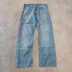 リーバイス569 Levis W34 ワイド バギー 青 古着 ヒゲ 23115 - メルカリ