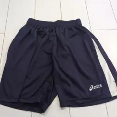 asics ネイビー ハーフパンツ