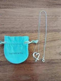 Tiffany & Co. シルバー ラビングハートネックレス