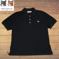 メゾンキツネ MAISON KITSUNE ポロシャツ 綿 黒 S ポルトガル製のサムネイル