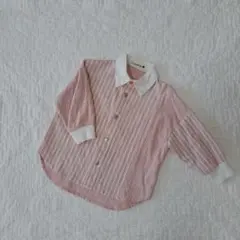 ブランシェス　branshes ストライプシャツ ピンク 90cm