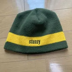Old Stussy beanie ビーニー ニット帽 USA製 グリーン