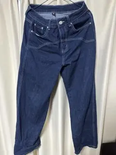 ダークブルー ストレートレッグデニム XS
