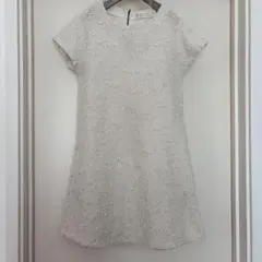 ZARA キッズ　ホワイト 半袖ワンピース 140サイズ