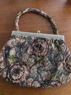 ⭐️花柄ビーズ刺繍パーティーバッグ