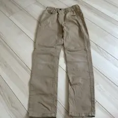GU ベージュ ストレートパンツ　140