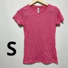 IDEAL ピンク 半袖Tシャツ Sサイズ 無地 柄なし イベント