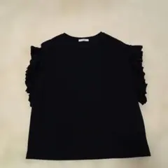 JOURNAL STANDARD クリアコットンフリルTee 日本製　ブラック