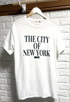 GOOD ROCK SPEED NYCロゴTシャツ ホワイトFユーズド