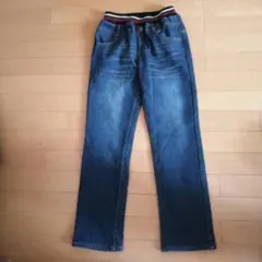 デニムパンツ サイズ150cm ストレッチウエスト 裏起毛 あったか裏地 美品