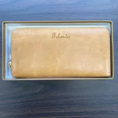 新品 本革 ラウンドファスナー長財布 大容量 Felando 箱付