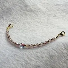 羽織紐(ハンドメイド)パープル系グラデーションビーズ