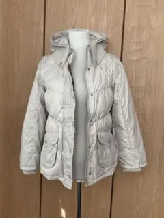 ポンポネ2wayフード付きベストにもなるダウンコート150cm(M)