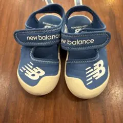 new balance 青 サンダル マジックテープ　14cm
