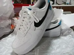Nike Air Force 1 ホワイト/ブラック/ブルー　worldwide