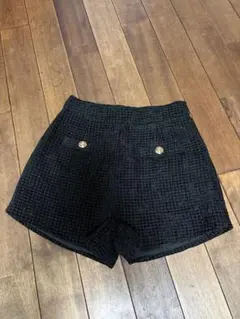 Dazy 黒 ツイード ショートパンツ M