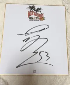 大江竜聖☆直筆サイン色紙☆宮崎キャンプ ☆読売☆GIANTS☆巨人