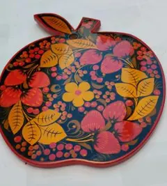 ロシア製　ホフロマ塗　チェブラーシカ　苺模様　ベリー　ブラック　ゴールド　レトロ imgrc0211080908.jpg