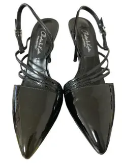 Charles&Keith パンプス 黒 ストラップ ソール補強済 美品