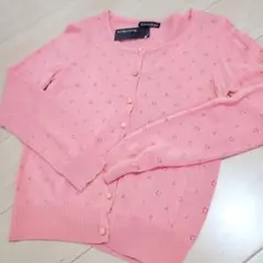 Sorrideré 透かし編み ピンク カーディガン 未使用品タグ付き Mサイズ