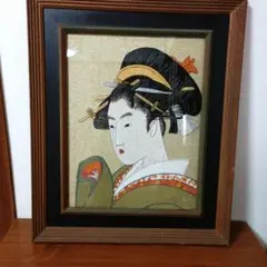 文化刺繍 額装 額縁付き 京都 金閣寺 舞妓 紅葉 ハンドメイド 壁掛け 文化刺繍 額装 額縁付き 京都 金閣寺 舞妓 紅葉 ハンドメイド 壁掛け