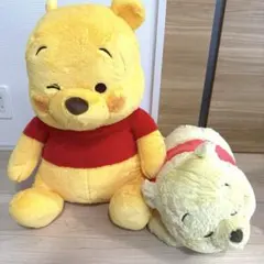 くまのプーさん ウインクぬいぐるみ＆寝そべりぬいぐるみ 2種類 まとめ売り‼️