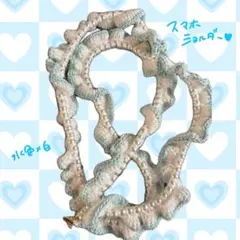 スマホショルダー（白×水色）