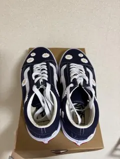 VANS 花柄スニーカー ネイビー 23.0