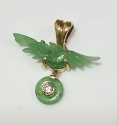 中古K18YG翡翠ダイヤモンドペンダントトップ 中古K18YG翡翠ダイヤモンドペンダントトップ - メルカリ
