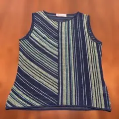 MISSONI ノースリーブ ニット タンクトップ ネイビーのサムネイル