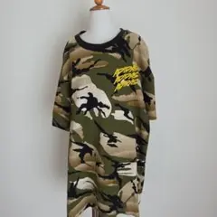 ADIDAS カモフラージュ Tシャツ オーバーサイズ